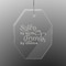 Sister Quotes and Sayings Engraved Glass Ornament - Octagon