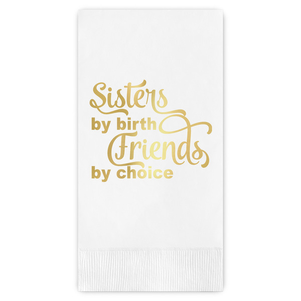 Custom Sister Quotes and Sayings Guest Napkins - Foil Stamped