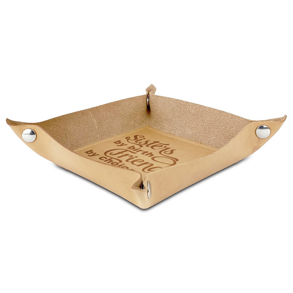 Sister Quotes and Sayings Genuine Leather Valet Trays - ANGLE (folded)