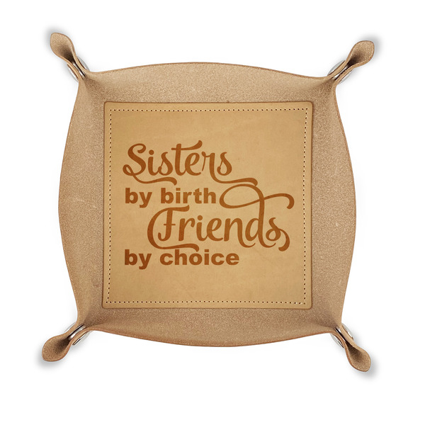 Custom Sister Quotes and Sayings Genuine Leather Dice Tray