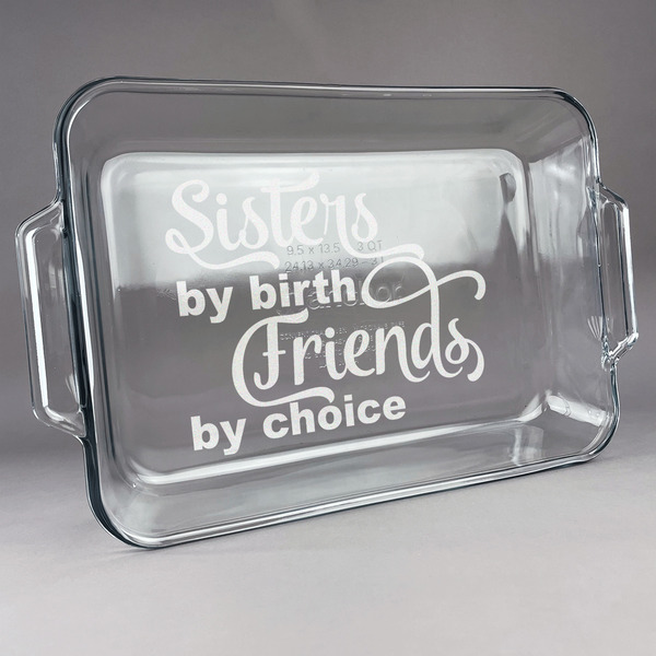 Custom Sister Quotes and Sayings Glass Baking Dish - 13in x 9in