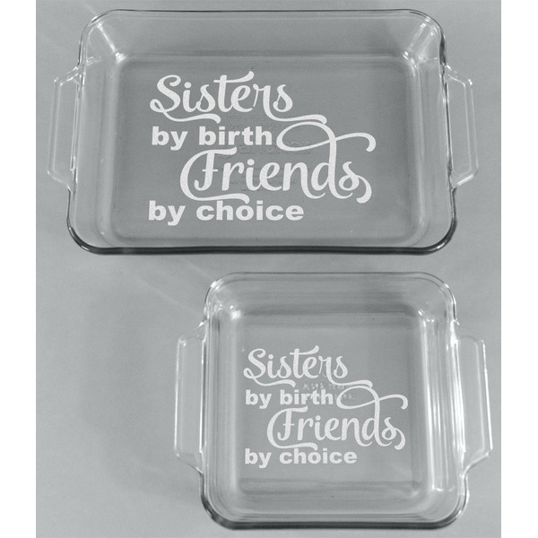 Sister Quotes and Sayings Glass Baking Dish Set - FRONT