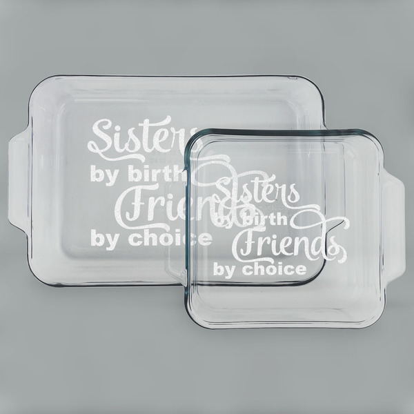 Sister Quotes and Sayings Glass Baking Dish Set - MAIN (set)