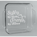 Sister Quotes and Sayings Glass Cake Dish - 8in x 8in