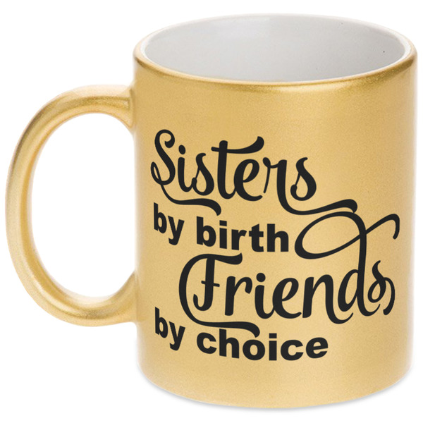Custom Sister Quotes and Sayings Metallic Mug