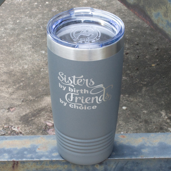 Sister Quotes and Sayings Gray Polar Camel Tumbler - 20oz - Angled