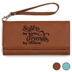 Sister Quotes and Sayings Ladies Leather Wallet - Laser Engraved