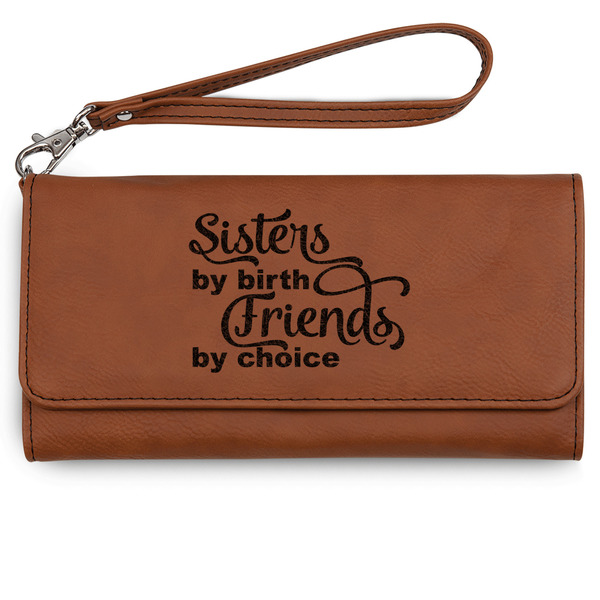 Custom Sister Quotes and Sayings Ladies Leatherette Wallet - Laser Engraved