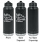 Sister Quotes and Sayings Laser Engraved Water Bottles - 2 Styles - Front & Back View