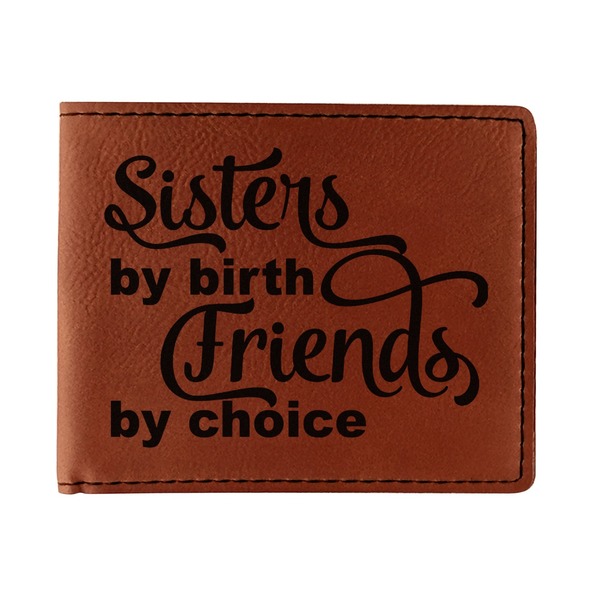 Custom Sister Quotes and Sayings Leatherette Bifold Wallet