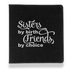 Sister Quotes and Sayings Leather Binder - 1" - Black
