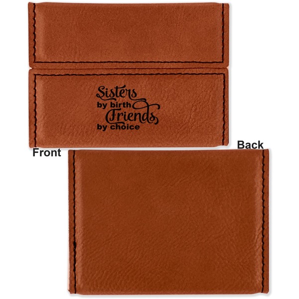 Sister Quotes and Sayings Leather Business Card Holder Front Back Single Sided - Apvl