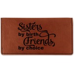 Sister Quotes and Sayings Leatherette Checkbook Holder (Personalized)