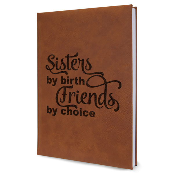 Custom Sister Quotes and Sayings Leather Sketchbook - Large - Double Sided
