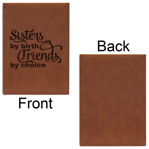 Sister Quotes and Sayings Leatherette Journal - Large - Single Sided - Front & Back View