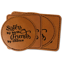 Sister Quotes and Sayings Faux Leather Iron On Patch