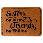 Sister Quotes and Sayings Faux Leather Iron On Patch - Rectangle