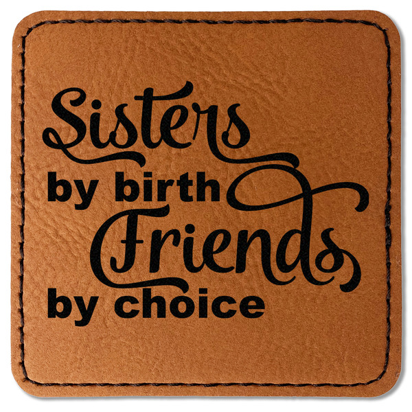 Sister Quotes and Sayings Leatherette Patches - Square