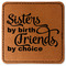 Sister Quotes and Sayings Leatherette Patches - Square