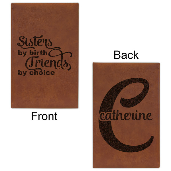 Sister Quotes and Sayings Leatherette Sketchbooks - Small - Double Sided - Front & Back View