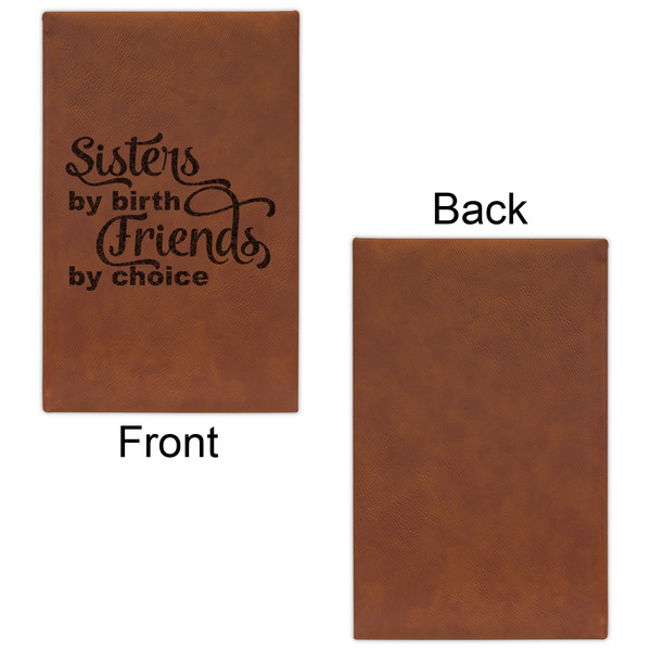 Sister Quotes and Sayings Leatherette Sketchbooks - Small - Single Sided - Front & Back View