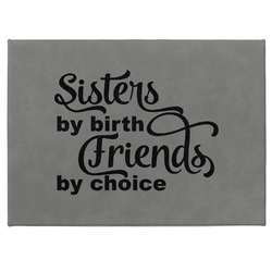 Sister Quotes and Sayings Medium Gift Box w/ Engraved Leather Lid