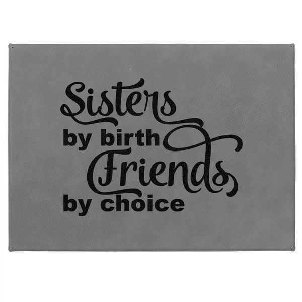 Sister Quotes and Sayings Medium Gift Box with Engraved Leather Lid - Approval