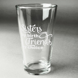 Sister Quotes and Sayings Pint Glass - Engraved (Single)