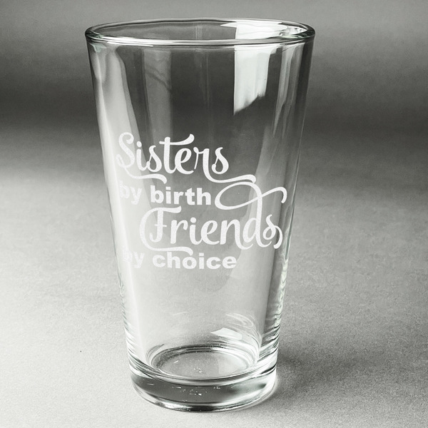 Custom Sister Quotes and Sayings Pint Glass - Engraved