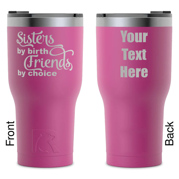 Custom Sister Quotes and Sayings RTIC Tumbler - Magenta - Laser Engraved - Double-Sided