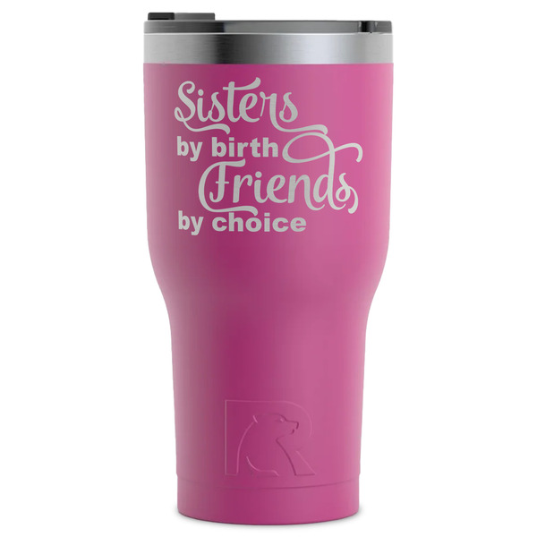 Custom Sister Quotes and Sayings RTIC Tumbler - Magenta - Laser Engraved - Single-Sided
