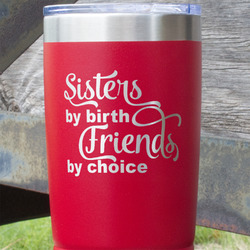 Sister Quotes and Sayings 20 oz Stainless Steel Tumbler - Red - Single Sided