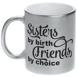 Sister Quotes and Sayings Metallic Silver Mug