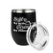 Sister Quotes and Sayings Stainless Wine Tumblers - Black - Double Sided - Alt View