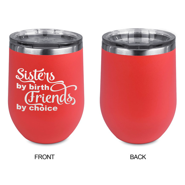 Sister Quotes and Sayings Stainless Wine Tumblers - Coral - Single Sided - Approval