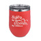 Sister Quotes and Sayings Stainless Wine Tumblers - Coral - Single Sided - Front
