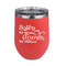 Sister Quotes and Sayings Stemless Stainless Steel Wine Tumbler - Coral - Single Sided