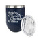 Sister Quotes and Sayings Stainless Wine Tumblers - Navy - Double Sided - Alt View