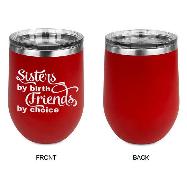 Sister Quotes and Sayings Stainless Wine Tumblers - Red - Single Sided - Approval