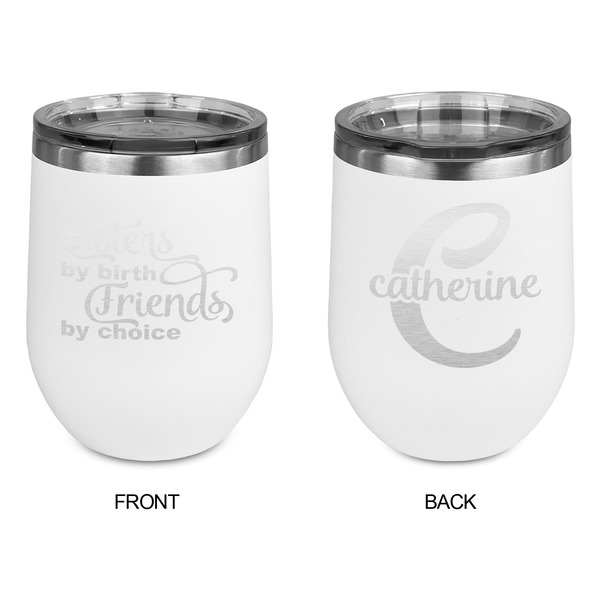 Sister Quotes and Sayings Stainless Wine Tumblers - White - Double Sided - Approval