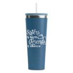 Sister Quotes and Sayings RTIC Everyday Tumbler with Straw - 28oz - Steel Blue - Single-Sided