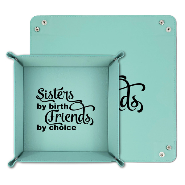 Sister Quotes and Sayings Teal Faux Leather Valet Trays - PARENT MAIN