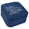 Sister Quotes and Sayings Travel Jewelry Boxes - Leather - Navy Blue - Angled View