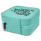 Sister Quotes and Sayings Travel Jewelry Boxes - Leather - Teal - View from Rear