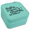 Sister Quotes and Sayings Travel Jewelry Boxes - Leatherette - Teal - Angled View