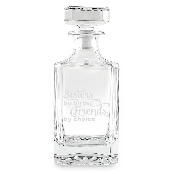Custom Sister Quotes and Sayings Whiskey Decanter - 26 oz Square