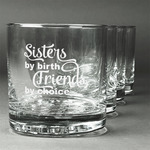 Sister Quotes and Sayings Whiskey Glasses (Set of 4)