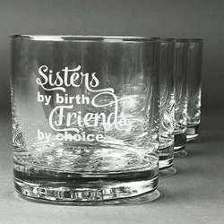 Sister Quotes and Sayings Whiskey Glasses (Set of 4)