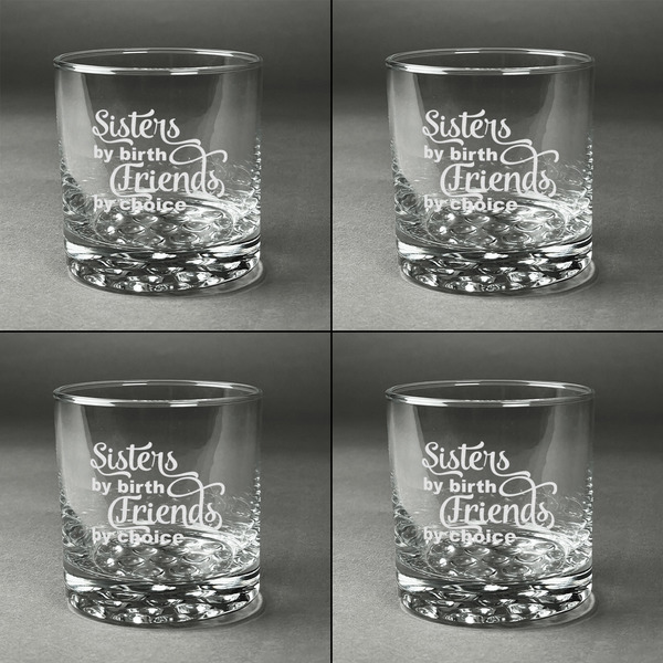 Sister Quotes and Sayings Whiskey Glasses - Set of 4 all Engraved