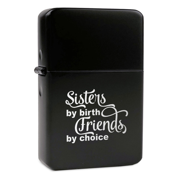 Custom Sister Quotes and Sayings Windproof Lighter - Black - Single Sided